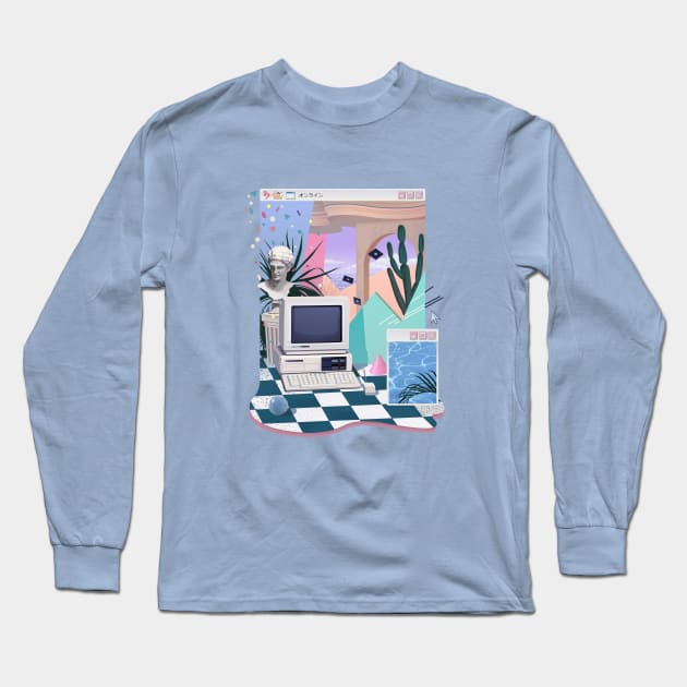 Web Memphis Long Sleeve T-Shirt by Mr.Melville